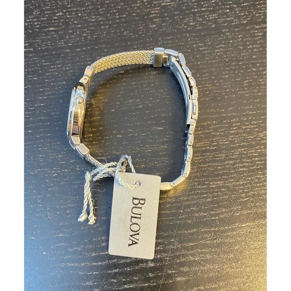 Bulova Women's Aracena Diamond Mother of Pearl Dial Stainless Steel Watch - Picture 3 of 5